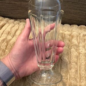 Vintage Clear Glass Soda Fountain Parfait Pedestal